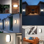 Lampada da parete LED per esterni – Impermeabile con sensore di movimento | Perfetta per giardino, terrazza e ingresso