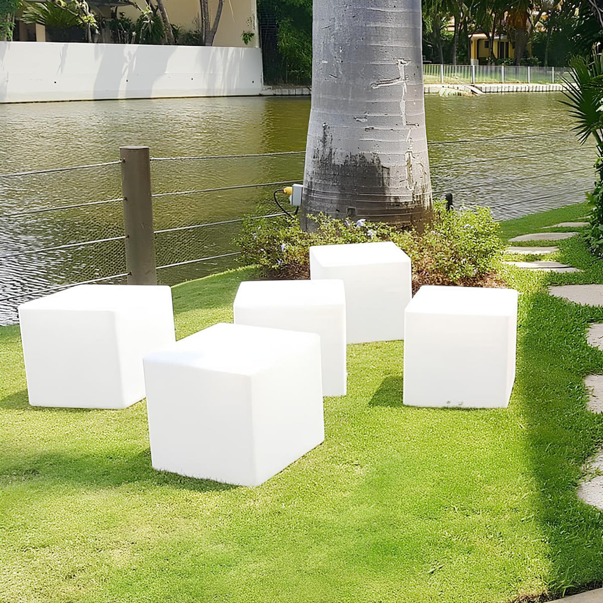 CubeAura Light - Lampada da giardino cubica e creativa