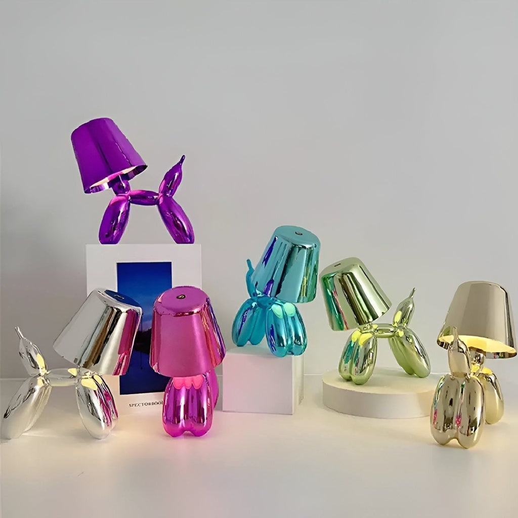 Pawsitive Glow: Lampada per cani elettroplaccata e creativa per la casa o l'ufficio alla moda