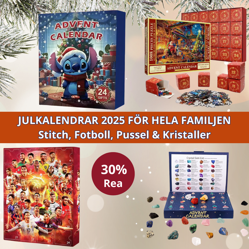 Calendario dell'Avvento FamilieJoy 2025 | Sorprese esaudite per tutti con Stitch, Calcio, Puzzle & Cristalli