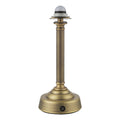 Lampada da Tavolo Ricaricabile LED Dar Virgil Base in Ottone Anticato Opaco