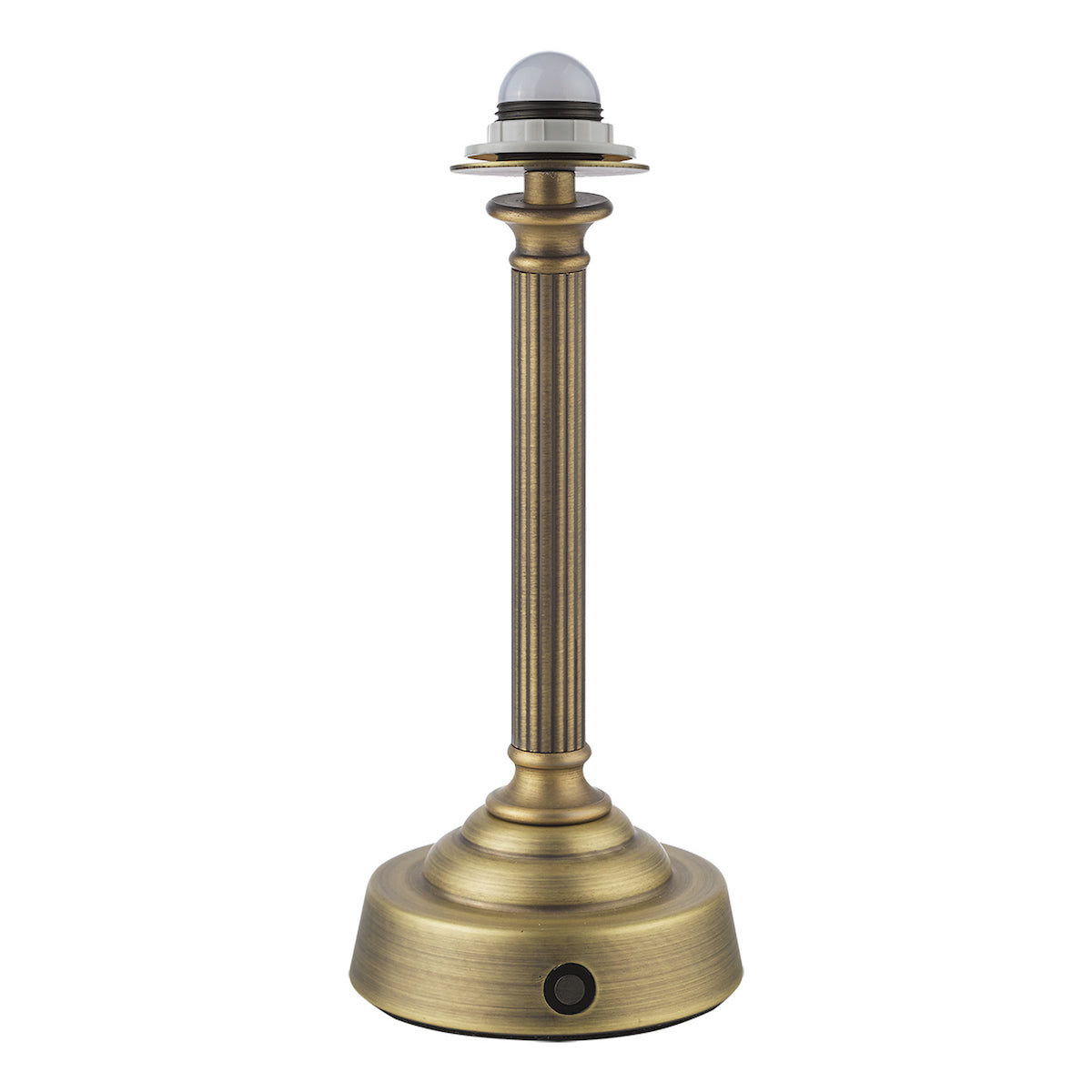 Lampada da Tavolo Ricaricabile LED Dar Virgil Base in Ottone Anticato Opaco
