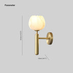 Lampada da Parete Ralin in Alabastro con Fiori