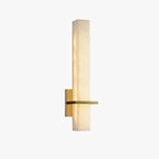Lampada da Parete Ritta Alabastro Bianco Ottone Cubo Moderno