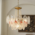 Lampadario Havin con perle lucenti