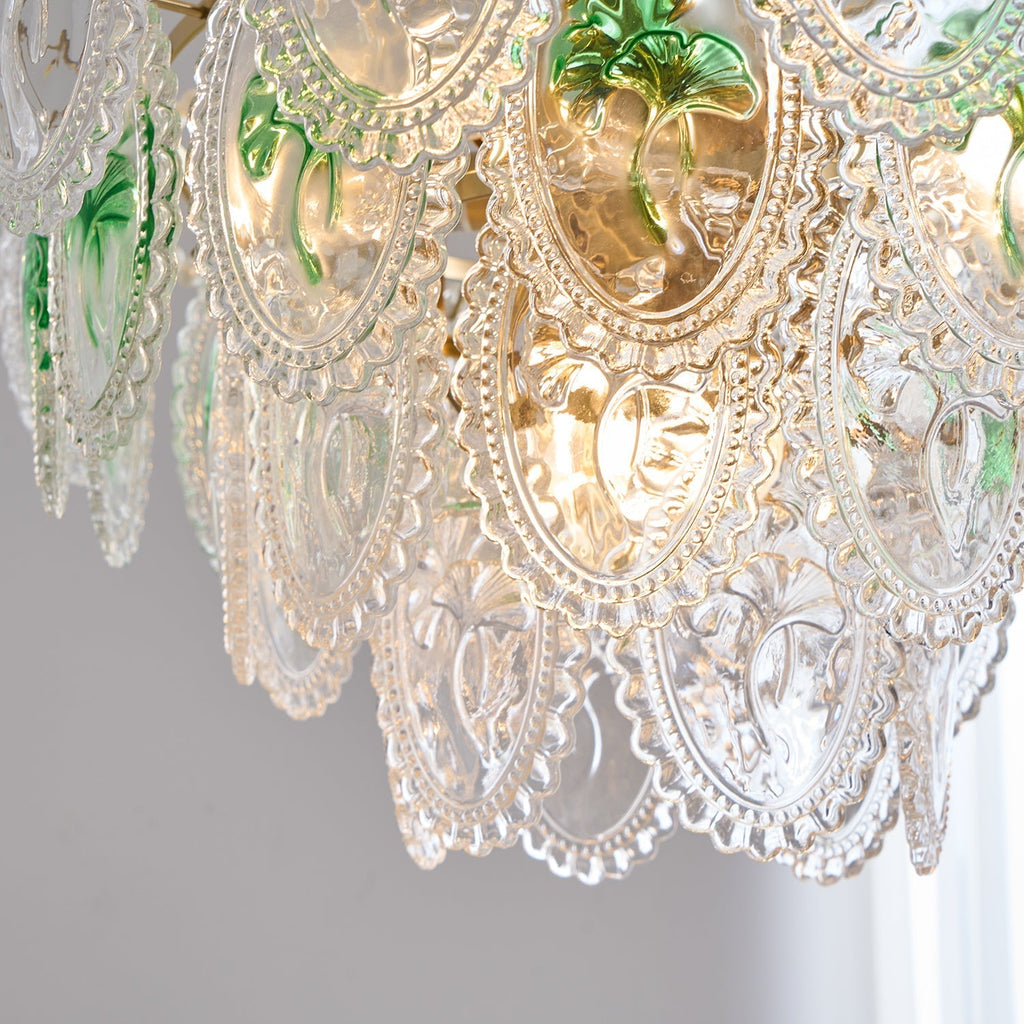 Lampadario Havin con perle lucenti