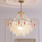 Lampadario Havin con perle lucenti