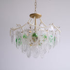 Lampadario Havin con perle lucenti