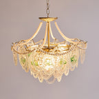 Lampadario Havin con perle lucenti