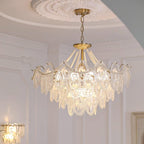 Lampadario Havin con perle lucenti