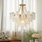 Lampadario Havin con perle lucenti