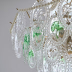 Lampadario Havin con perle lucenti