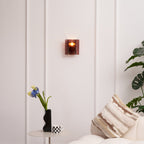 Lampada da parete Vasimo – Metallo dorato – Rosso – E14 – Design elegante