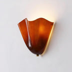 Lampada da Parete in Vetro a Forma di Fiore