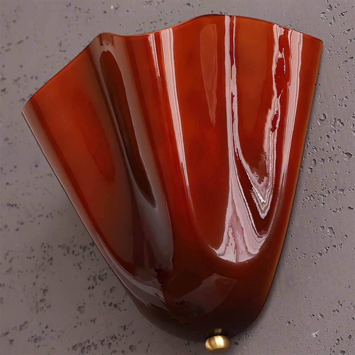 Lampada da Parete in Vetro a Forma di Fiore