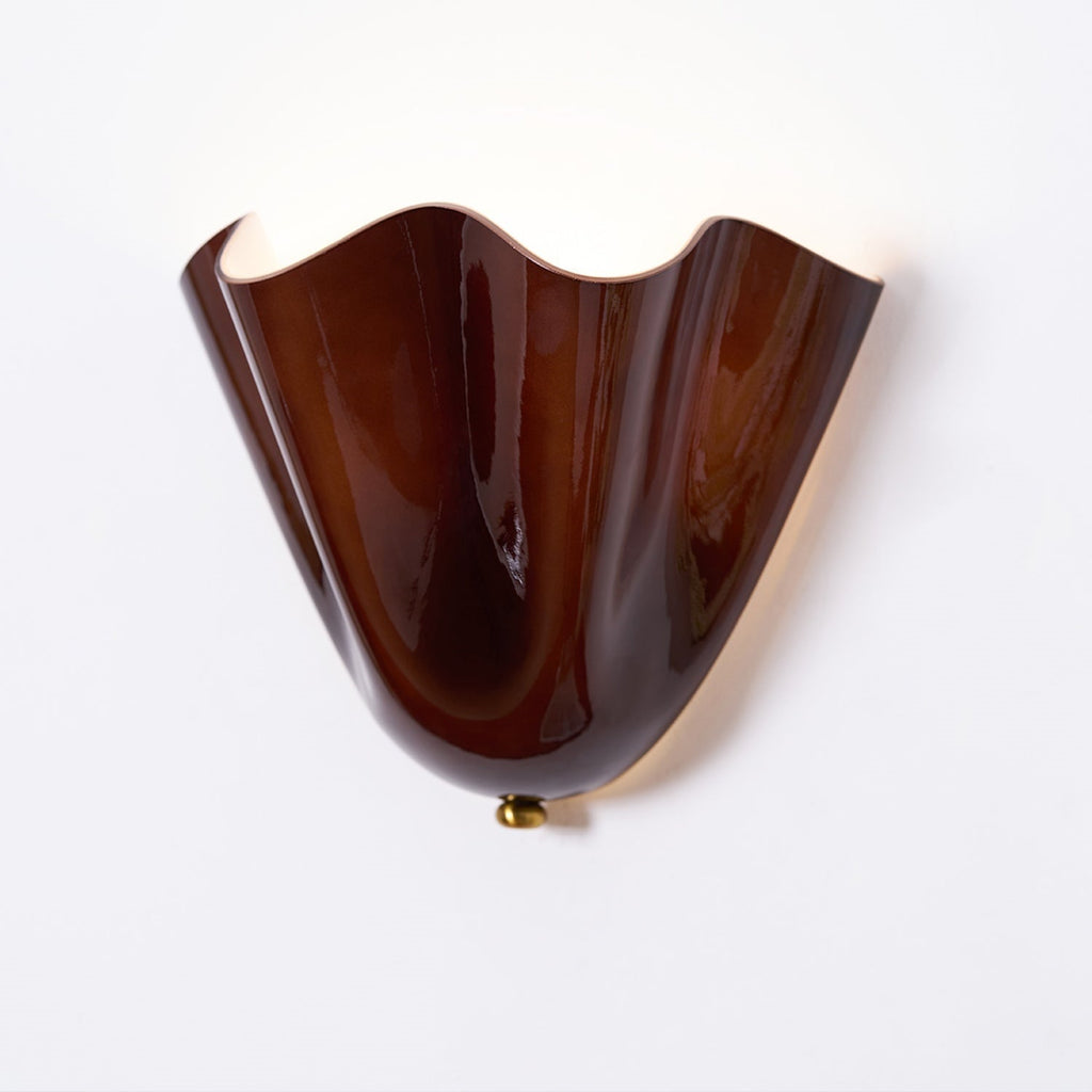 Lampada da Parete in Vetro a Forma di Fiore
