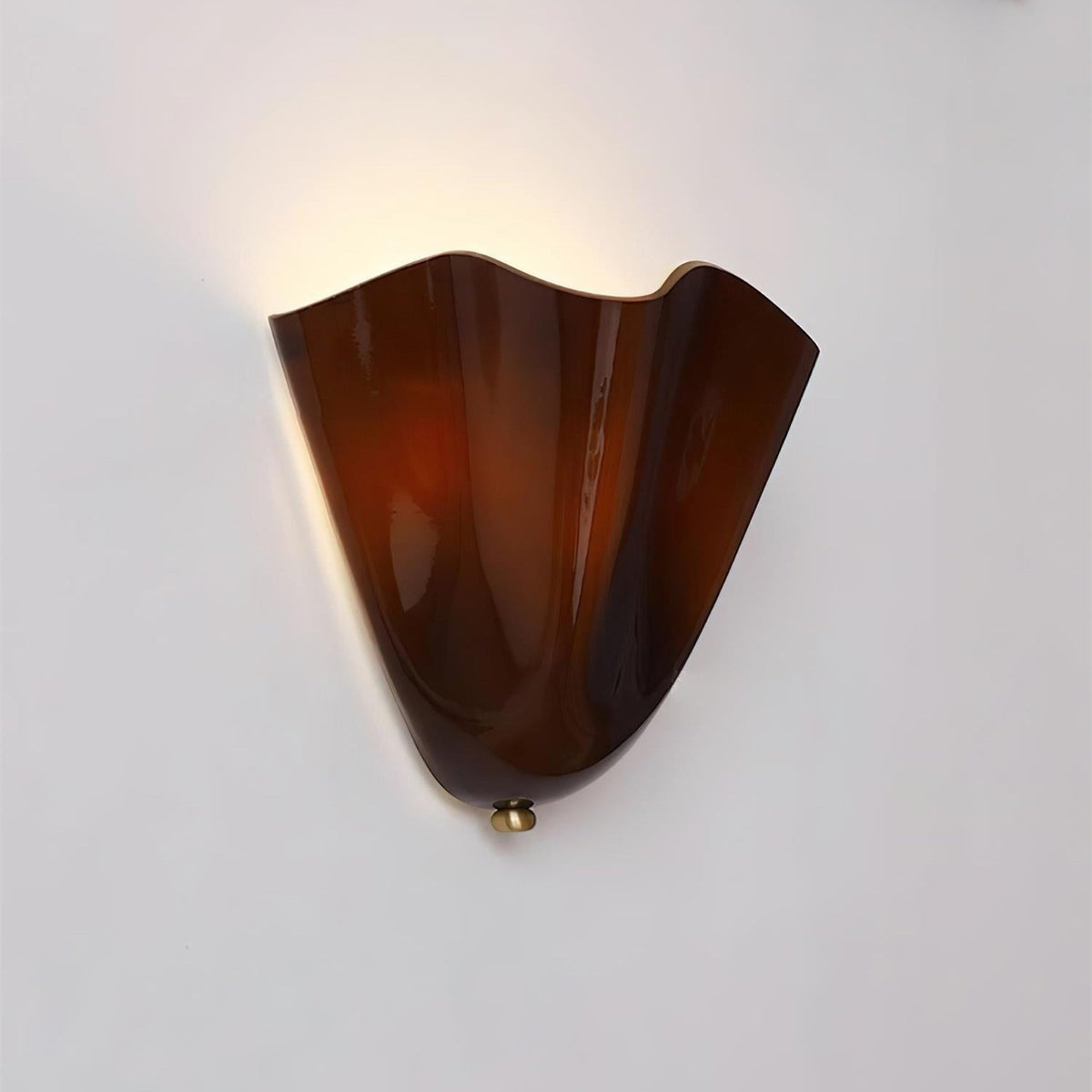 Lampada da Parete in Vetro a Forma di Fiore
