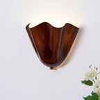 Lampada da Parete in Vetro a Forma di Fiore