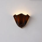Lampada da Parete in Vetro a Forma di Fiore