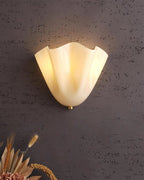 Lampada da Parete in Vetro a Forma di Fiore