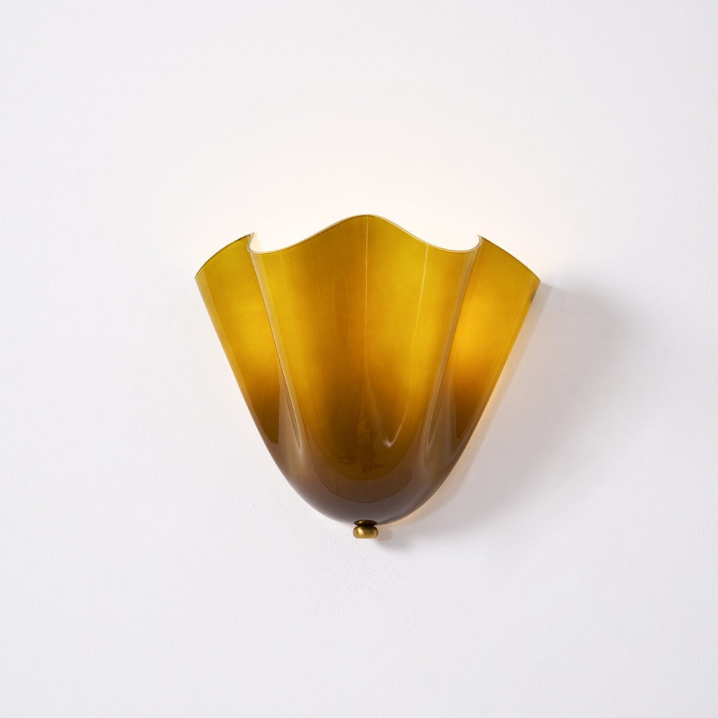 Lampada da Parete in Vetro a Forma di Fiore