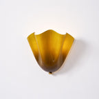 Lampada da Parete in Vetro a Forma di Fiore