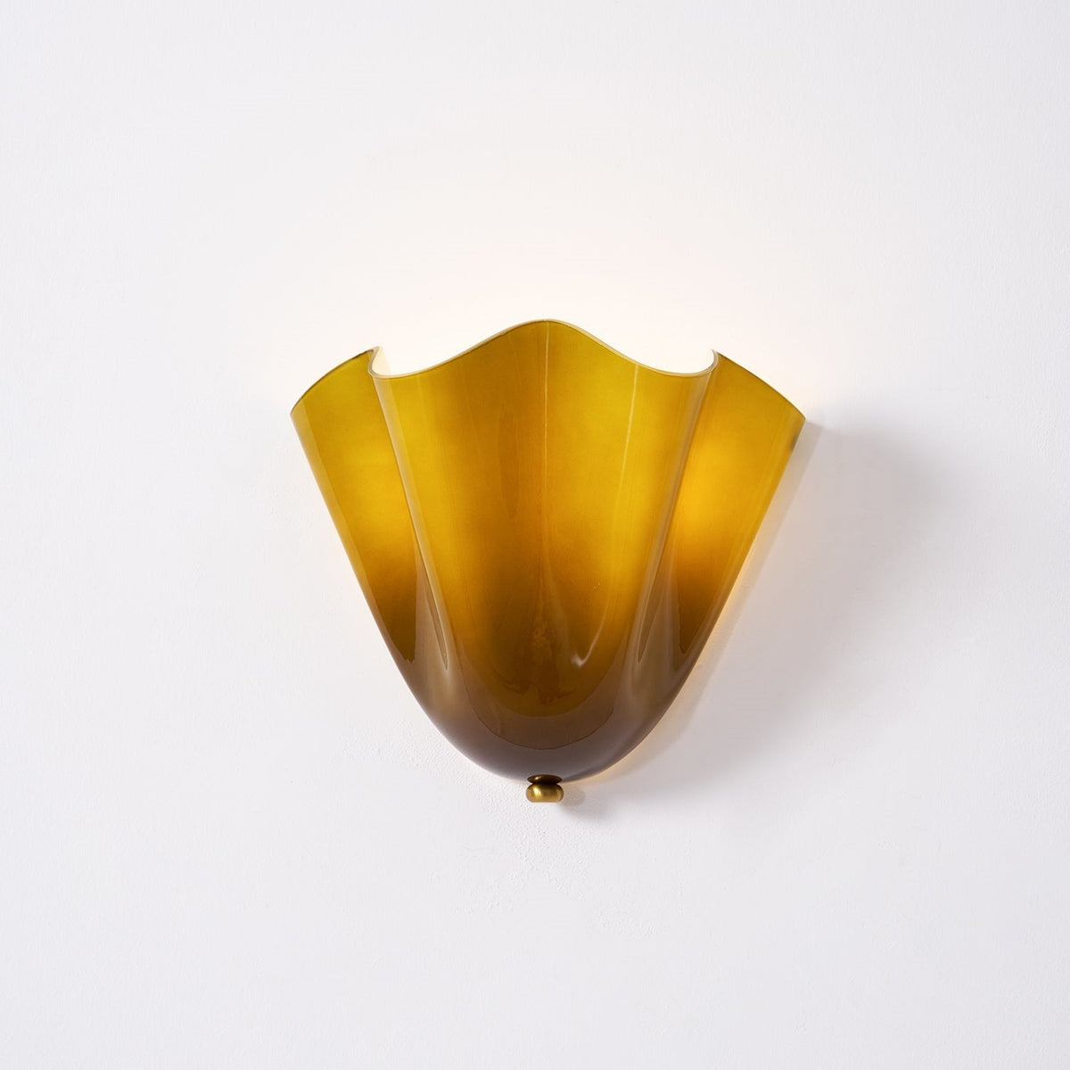 Lampada da Parete in Vetro a Forma di Fiore