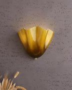 Lampada da Parete in Vetro a Forma di Fiore
