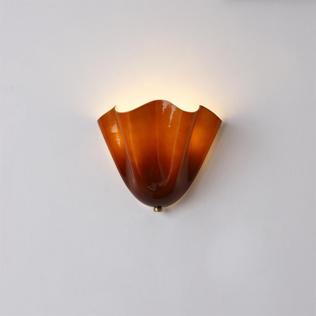 Lampada da Parete in Vetro a Forma di Fiore