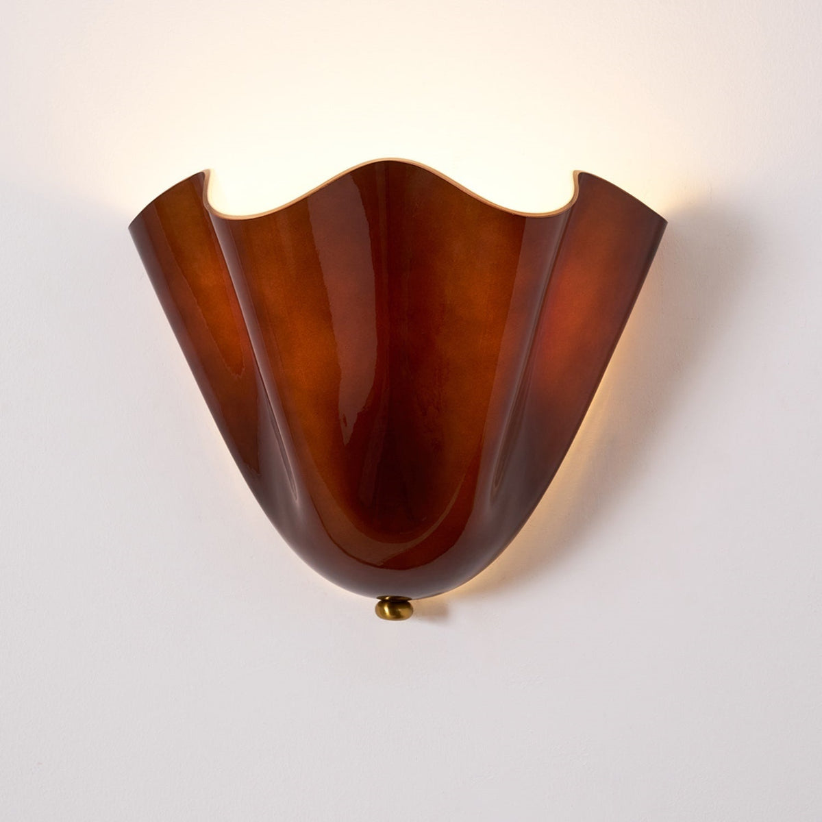 Lampada da Parete in Vetro a Forma di Fiore