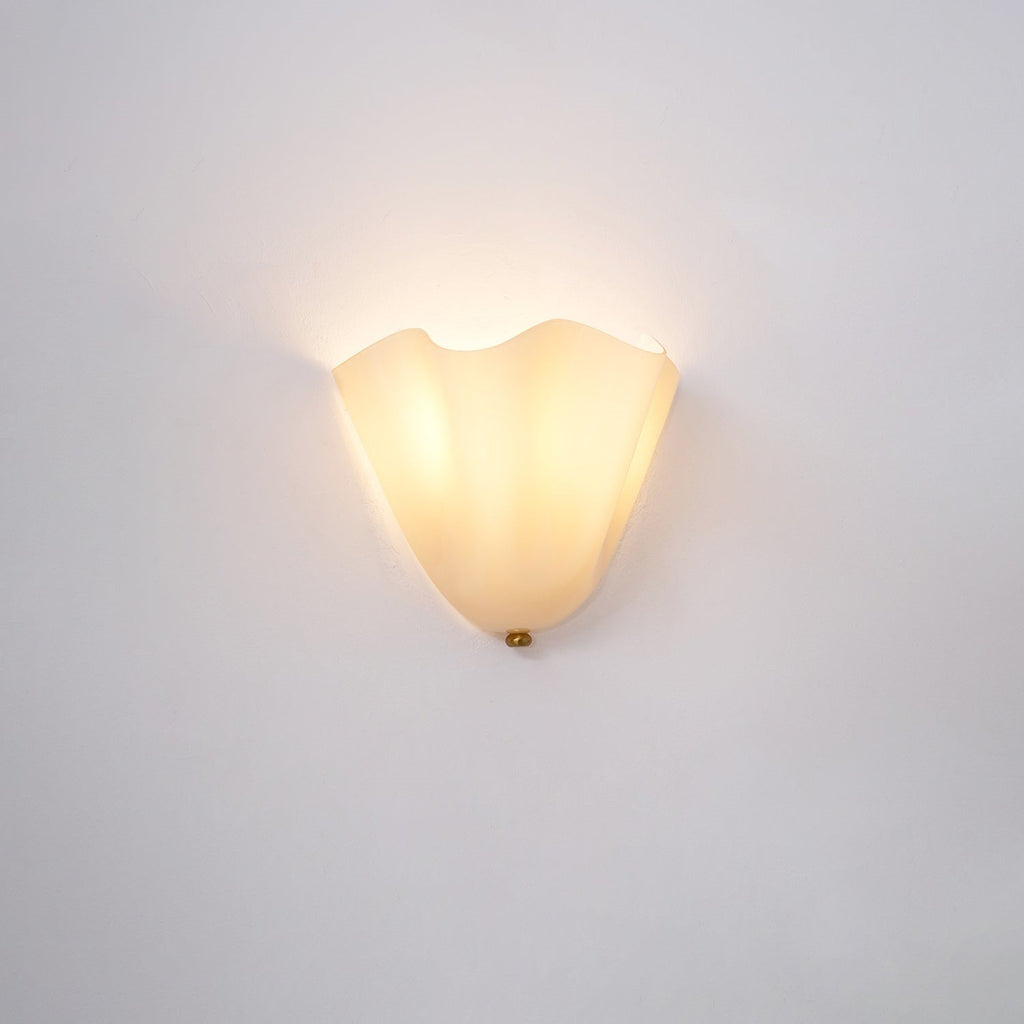 Lampada da Parete in Vetro a Forma di Fiore
