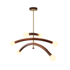 Vetrano Lampadario – Legno – Rame – Ø 50 cm – Design Moderno