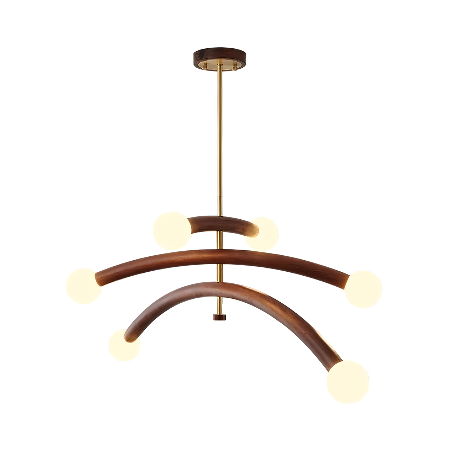 Vetrano Lampadario – Legno – Rame – Ø 50 cm – Design Moderno