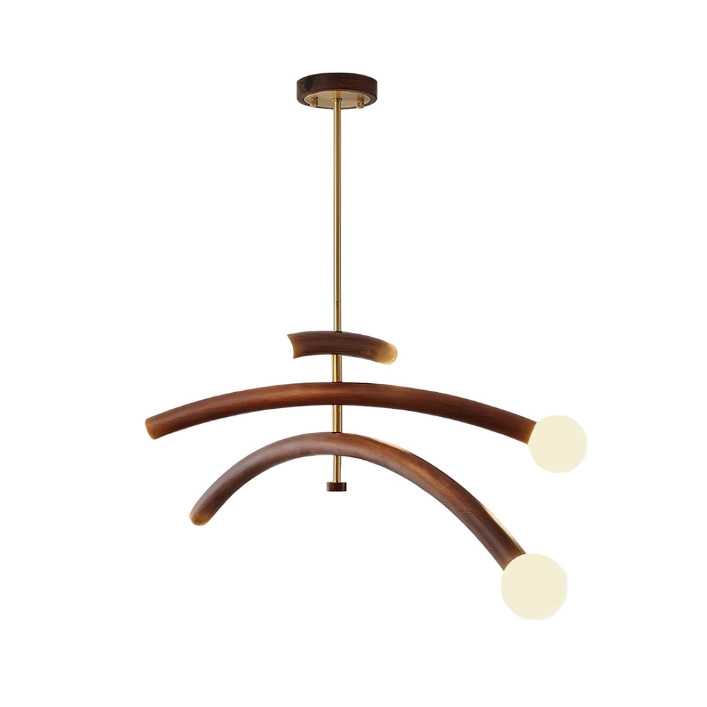 Vetrano Lampadario – Legno – Rame – Ø 50 cm – Design Moderno