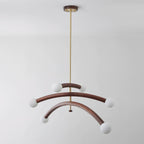Vetrano Lampadario – Legno – Rame – Ø 50 cm – Design Moderno