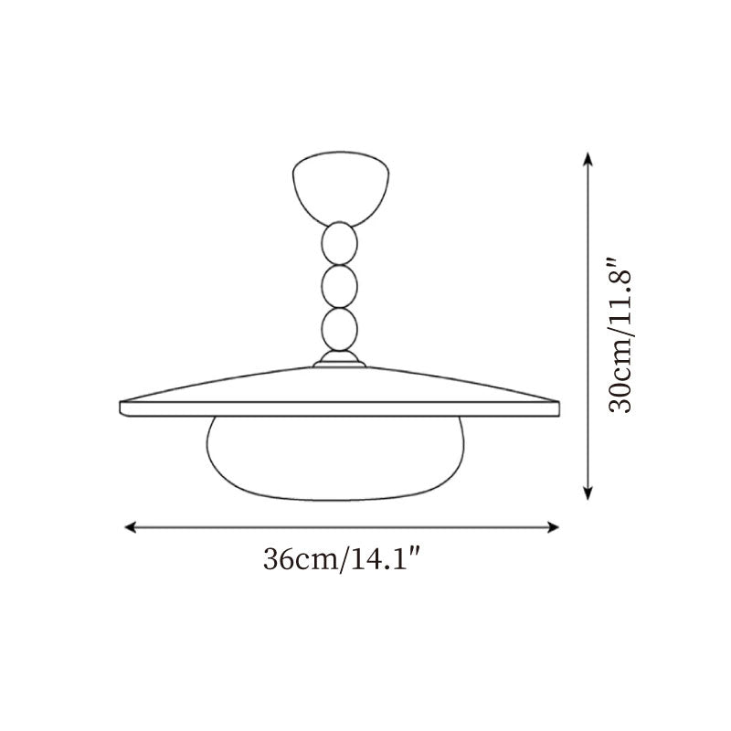 Muto Lampada da Soffitto Colore Noce e Imitazione Alabastro Bianco