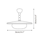 Muto Lampada da Soffitto Colore Noce e Imitazione Alabastro Bianco