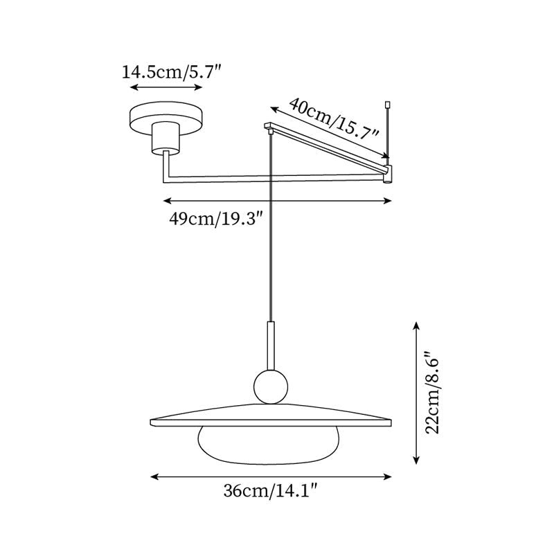 Lampadario Regolabile Avione