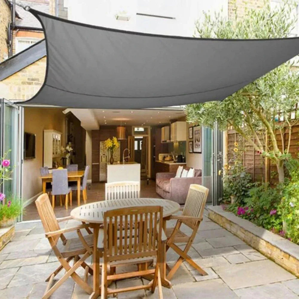 Valior | Tenda da sole UV in Grigio e Beige per Giardino, Patio e Balcone, Triangolo e Rettangolo