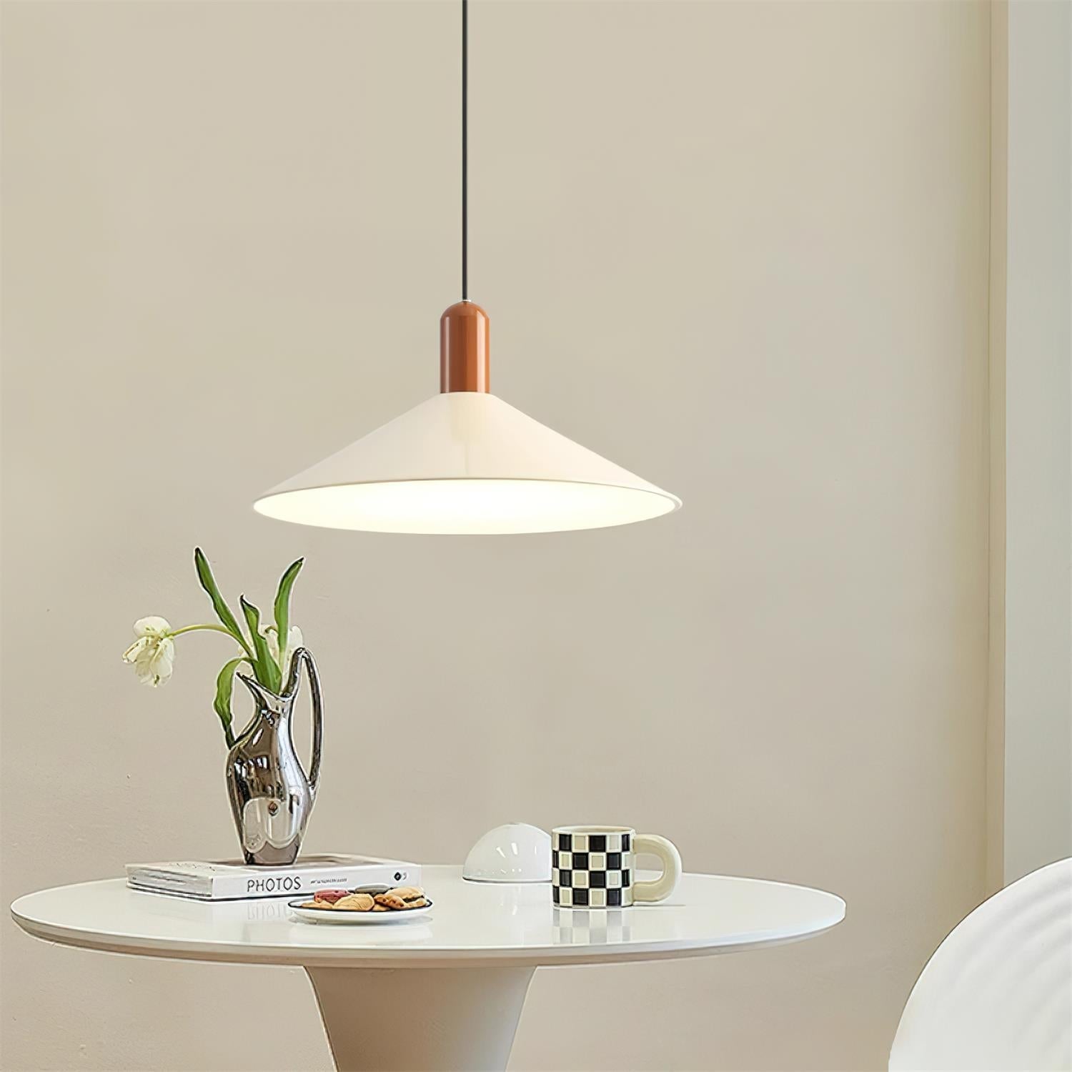 Lampada a sospensione Vilnaro – Metallo – Bianco/Beige/Verde – Design moderno