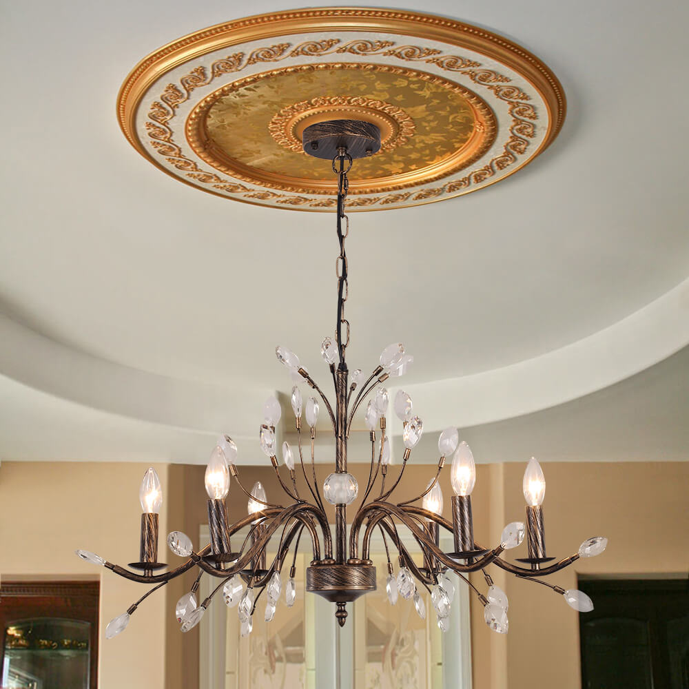 Lampadario Cristallo Floreale Antico Vintage Jorne