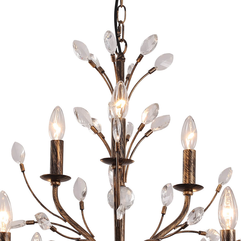 Lampadario Cristallo Floreale Antico Vintage Jorne