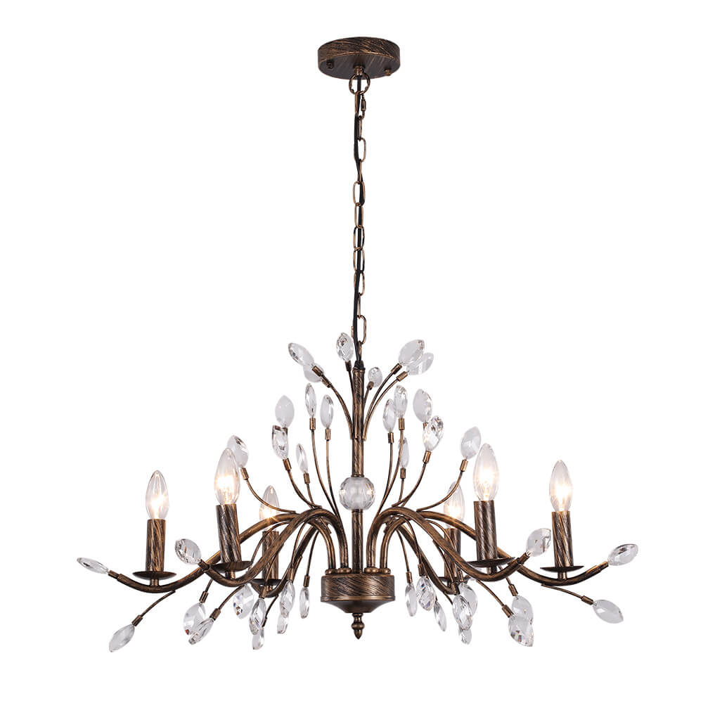 Lampadario Cristallo Floreale Antico Vintage Jorne