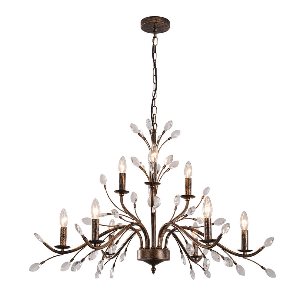 Lampadario Cristallo Floreale Antico Vintage Jorne