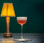 Lampada da tavolo vintage in alluminio – Lampada dimmerabile con paralume in tessuto | Elegante per soggiorno o tavolo da bar