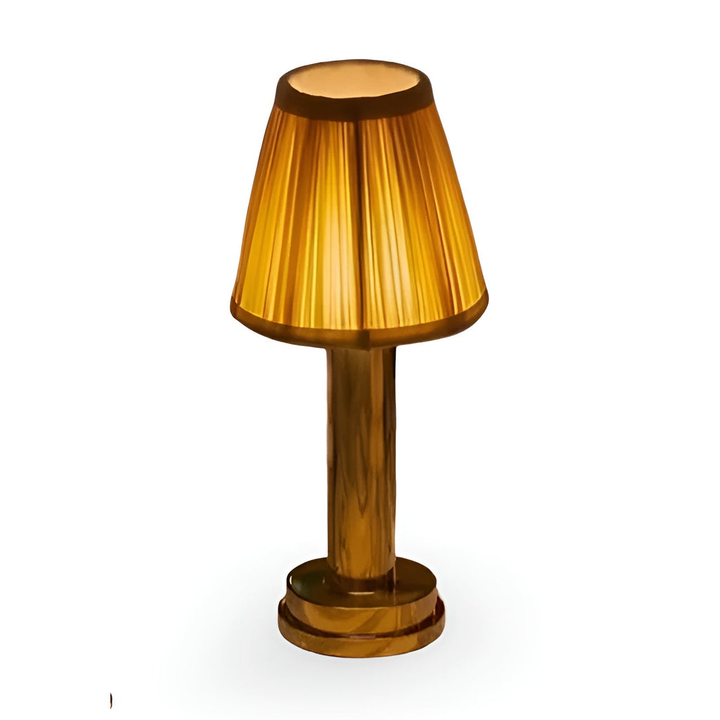 Lampada da tavolo vintage in alluminio – Lampada dimmerabile con paralume in tessuto | Elegante per soggiorno o tavolo da bar