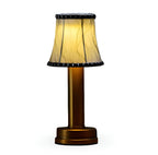 Lampada da tavolo vintage in alluminio – Lampada dimmerabile con paralume in tessuto | Elegante per soggiorno o tavolo da bar
