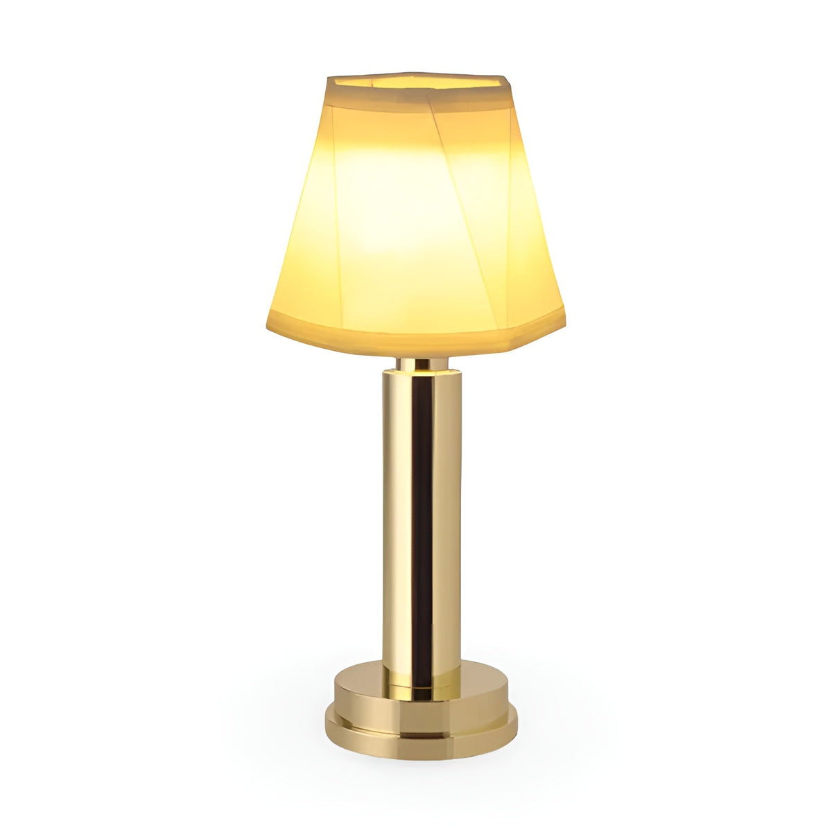 Lampada da tavolo vintage in alluminio – Lampada dimmerabile con paralume in tessuto | Elegante per soggiorno o tavolo da bar