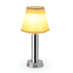 Lampada da tavolo vintage in alluminio – Lampada dimmerabile con paralume in tessuto | Elegante per soggiorno o tavolo da bar