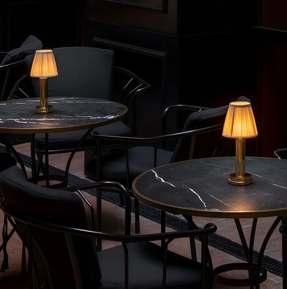 Lampada da tavolo vintage in alluminio – Lampada dimmerabile con paralume in tessuto | Elegante per soggiorno o tavolo da bar